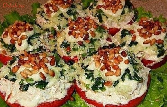 салат-закуска, курицы, помидорах салат-закуска, курицы, помидорах
