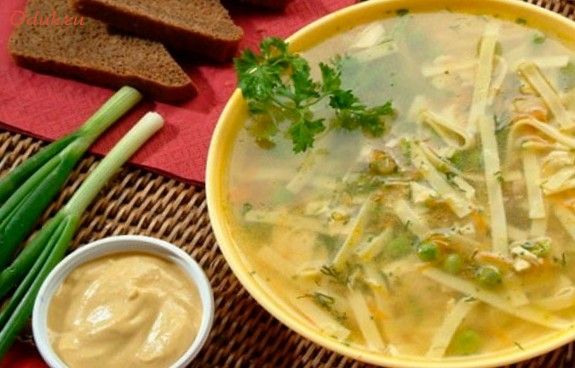 суп-лапша, мясом, лапша