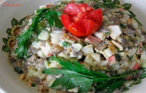 торжественный, салат, грибов