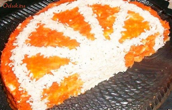 салат, долька, апельсина