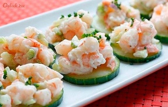 салат, креветками, сельдереем