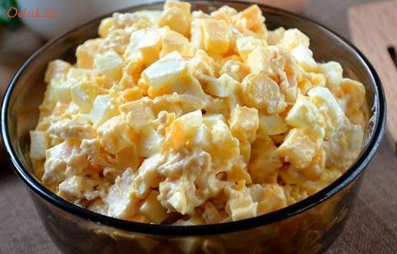 салат, сытный, курицей