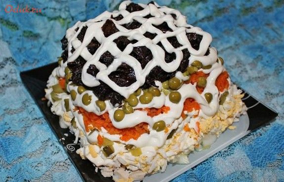 слоеный, салат слоеный, салат