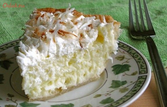 ванильно-кокосовый, пирог, сахар стакана