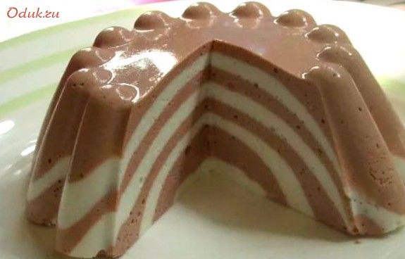 двухцветный, десерт, творога, творог