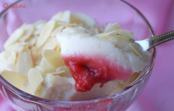 клубнично-манный, пудинг, масса должна