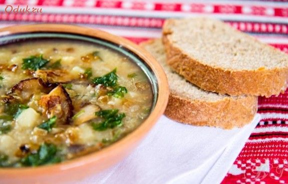 кулеш, салом, картофелем