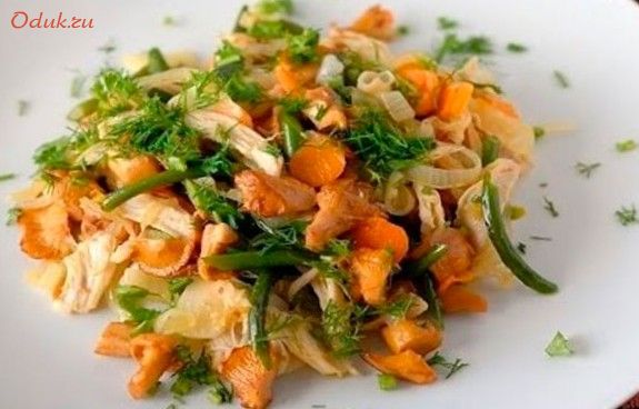 салат, курицы, лисичек, маринад салат, курицы, лисичек, маринад