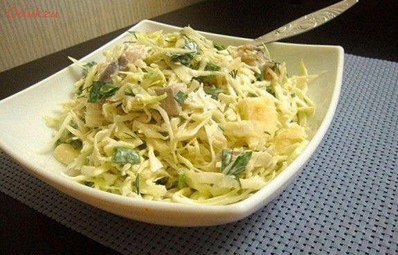 салат, капустой, сельдью, капуста