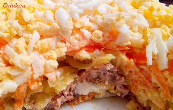 салат, рыбными