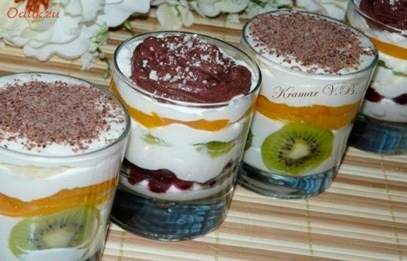 легкий, десерт, творог, киви