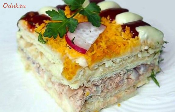 несложный, рыбный, торт, маринад