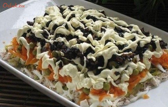 салат, копченой, курицы