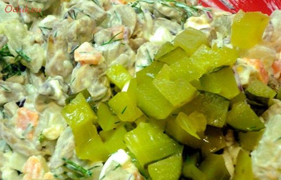 салат, огурцов, празднику