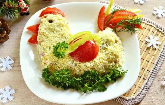 салат, петух