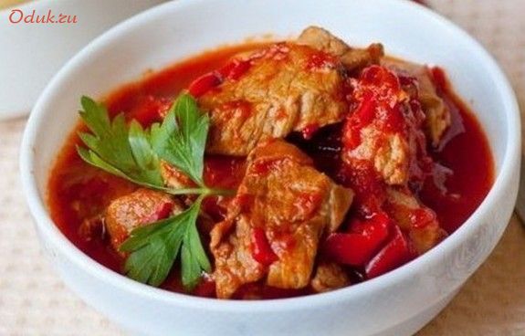 свинина, томатами свинина, томатами