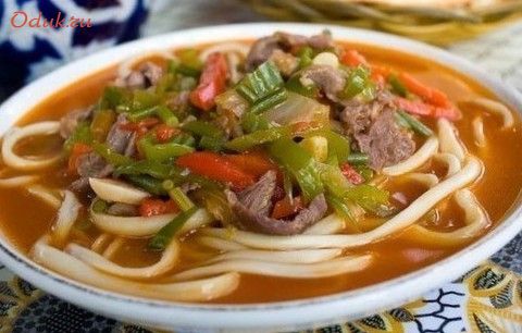 сытный, узбекский, лагман, лапша