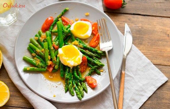 теплый, салат, спаржей теплый, салат, спаржей