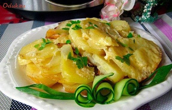 картофель, курицей, сливками картофель, курицей, сливками