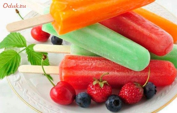 клубнично-цитрусовое, мороженое