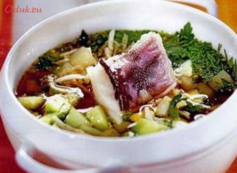 окрошка, рыбой, редькой