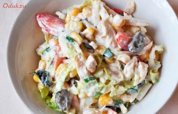 простой, крабово-кальмаровый, салатик простой, крабово-кальмаровый, салатик
