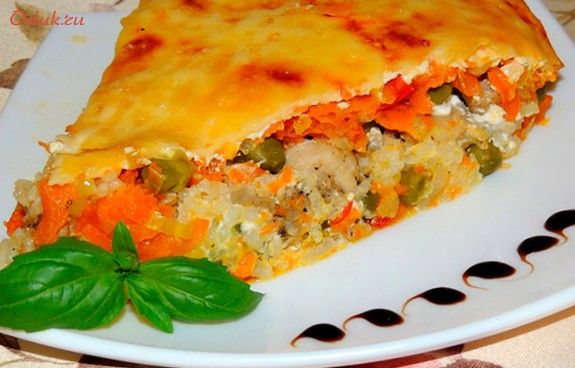 рисовая, запеканка, овощами рисовая, запеканка, овощами