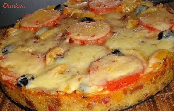 русская, пицца-бутерброд