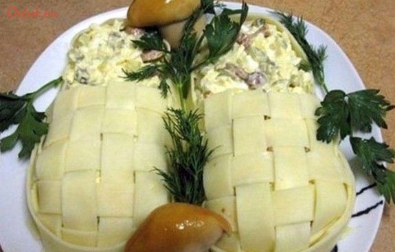 салат, лапоточки