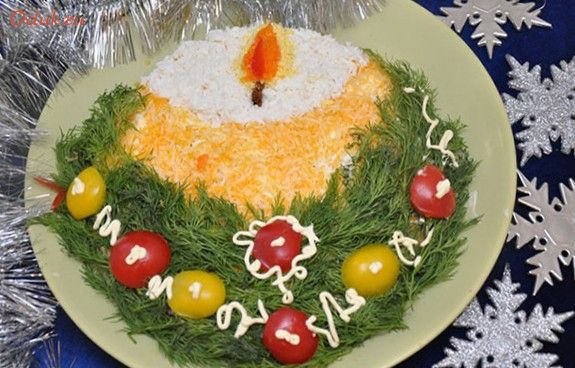 салат, новогодние