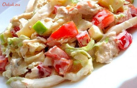 салат, кальмарами, сыром салат, кальмарами, сыром