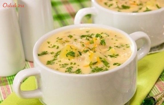 сырный, супчик, курицей