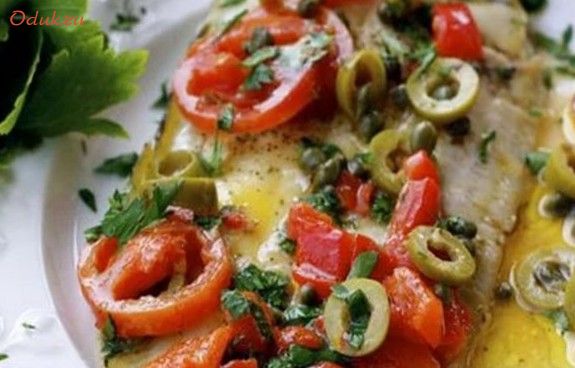 жареная, камбала, сковороде