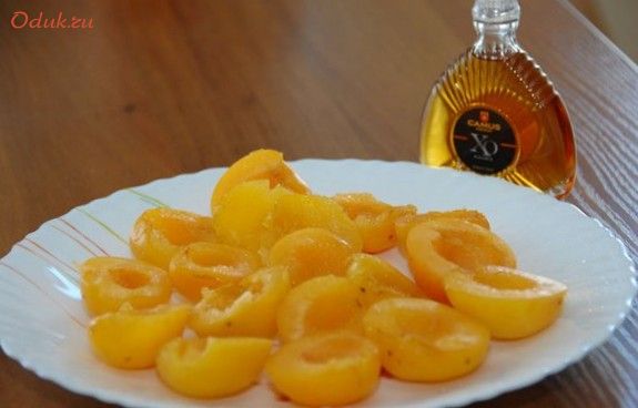 десерт, пьяные, абрикосы десерт, пьяные, абрикосы