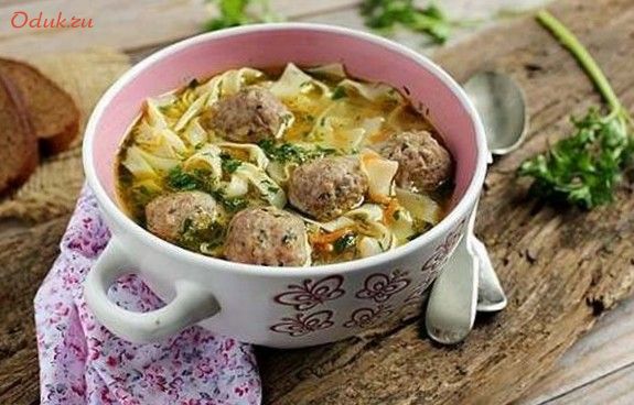лапша, фрикадельками, по-домашнему, свинина
