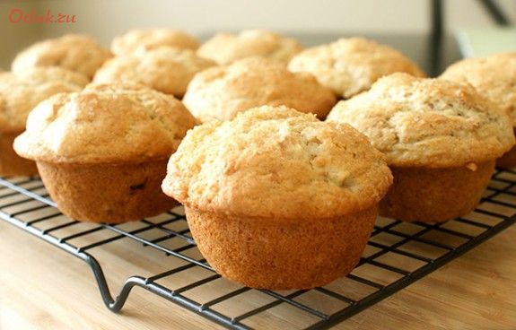 маффины, кефире, бананово-яблочной маффины, кефире, бананово-яблочной