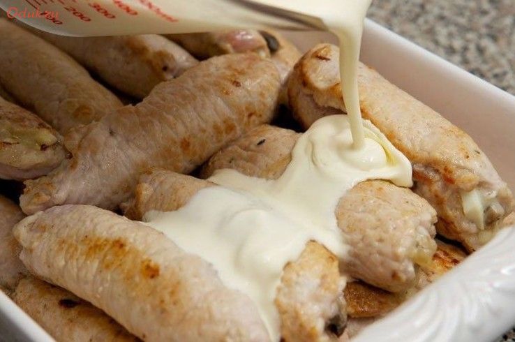 рулеты, свинины, грибами, свинина, жир