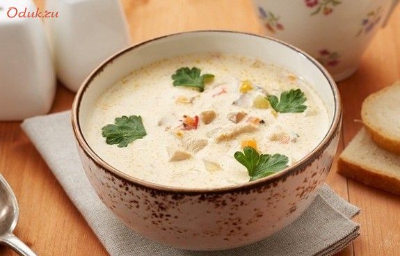 сливочный, курицей, овощами