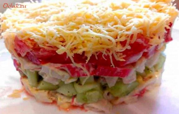 слоеный, салат, сумасшедший слоеный, салат, сумасшедший