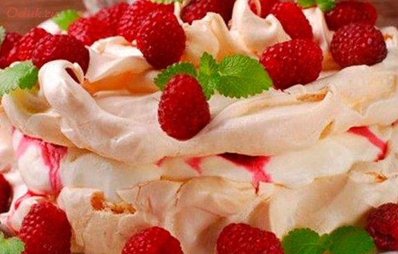 торжественный, десерт, павлова, жир