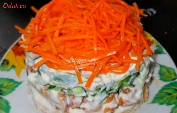 салат, восхищение, грибами