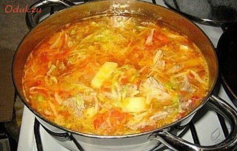 курином, бульоне, капустой, капуста