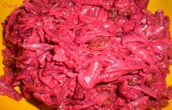 сладкий, свекольный, салат, творог