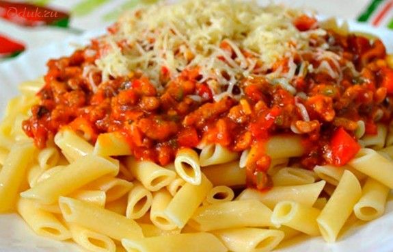 спагетти, соусе, болоньезе
