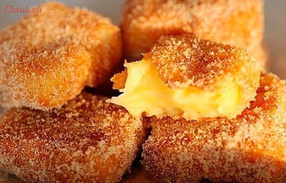 жареное, молоко, корицей