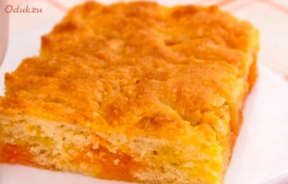 пирог, апельсиновом, мармеладе