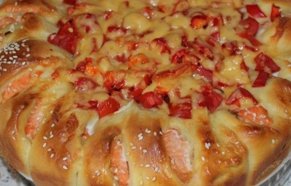 пирог, семгой пирог, семгой