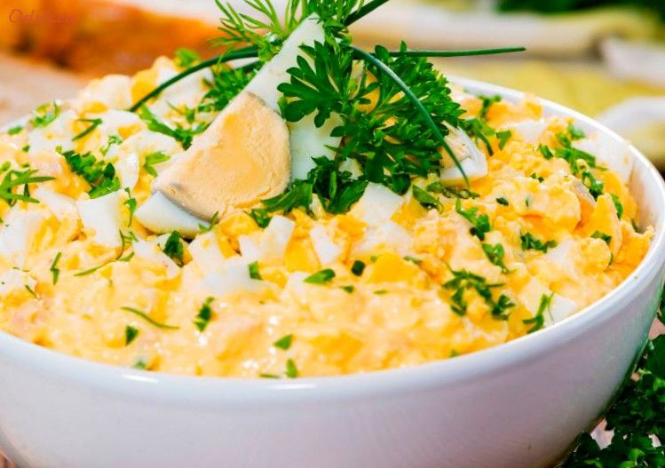 салат, яичный, по-русски