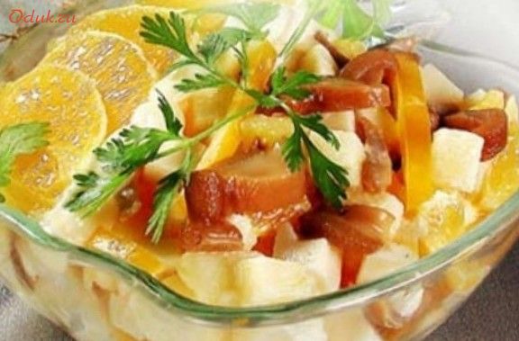 салат, апельсинами