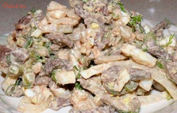 салат, куриными